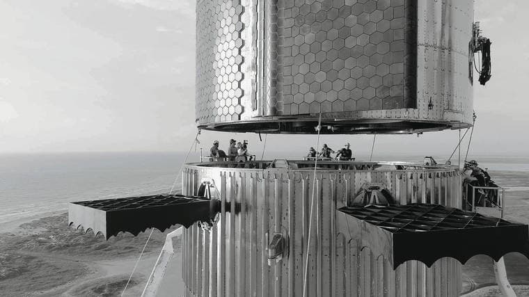 SpaceX Starship on launch pad